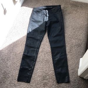 Articles of society black leather like jeans